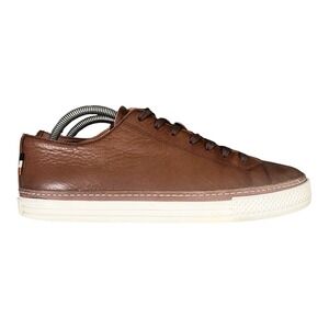 Allen Edmonds Paxton Mens 10 D Brown Leather Low Top Sneakers 1254